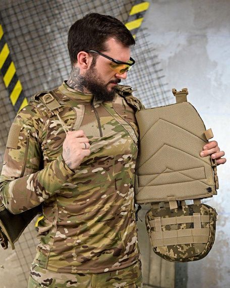 Плитоноска 4 точки быстрый сброс stragen   пиксель с рюкзаком ПП 7910 | Зображення 6