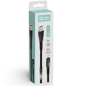 Кабель USB Type-C ColorWay CW-CBUC035-BK 2,4A 1м черный