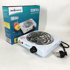 Настольная плита электрическая Sea Breeze SB-062 1000 Вт, настольная одноконфорочная, плита бытовая