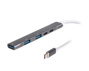 Хаб USB 3.0 Maxxter HU3C-4P1PD-01