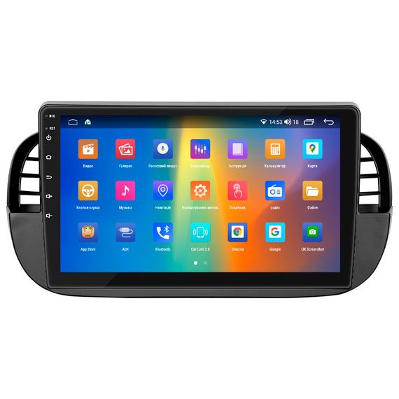 Штатная магнитола Lesko для Fiat 500 II 2007-2015 IPS 9" 4/64Gb CarPlay 4G Wi-Fi GPS DSP-процессор Prime | Зображення 1