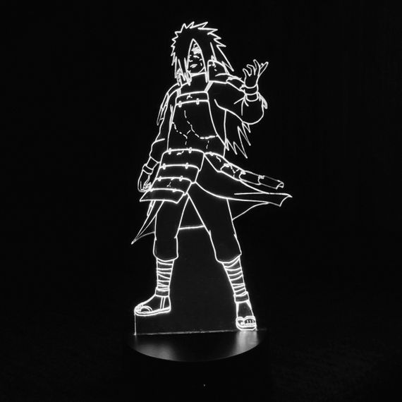 Акриловый светильник-ночник Учиха Мадара (Uchiha Madara) 2 белый tty-n000396