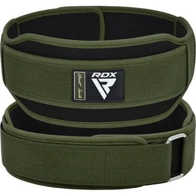 Атлетический пояс RDX RX5 Double Belt неопреновий Army Green S (WBD-RX5AG-S)