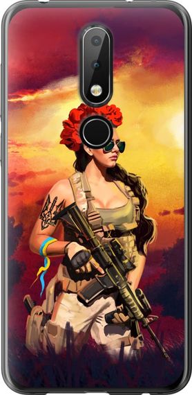 Чехол на Nokia 6.1 Plus Украинка с оружием "5316u-1539-17620"