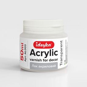Лак акриловий глянсовий для декору (прозорий), 50 мл