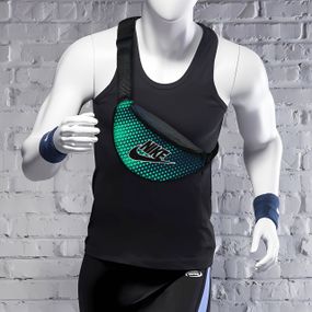 Сумка-бананка Nike чоловіча/жіноча спортивна 32×16 см з розширювачем поясна сумка або сумка через плече (3734)