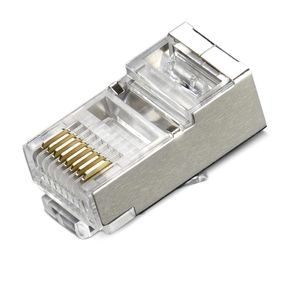 Коннектор Merlion RJ-45 8P8C FTP Cat-6 (100 шт/уп.) экранированный (позолоченные)