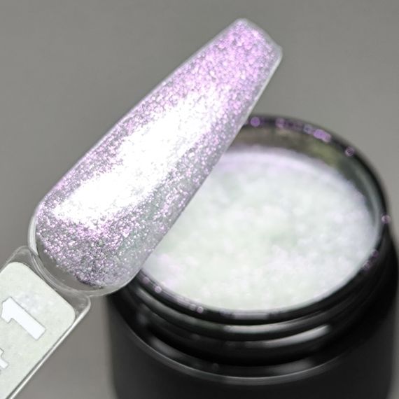 Гель для декора Mi OMGel №1 (прозрачно-молочный с фиолетовым шиммером) 5мл