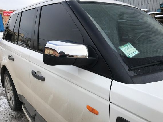 Накладки на дзеркала (2 шт, нерж.) OmsaLine - Італійська нержавійка для Land Rover Freelander II 2006-2014 рр | Зображення 1