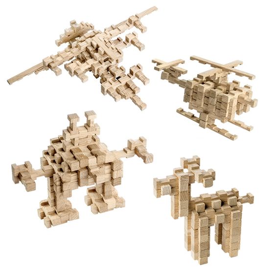 Деревянный конструктор "Фантазия" Igroteco 900033, 240 деталей | Зображення 5