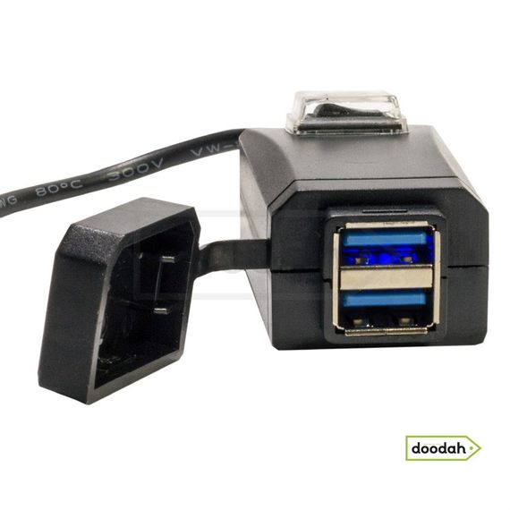 Мото USB зарядний пристрій на кермо / корпус - Zicai ZG-8001 | Зображення 2