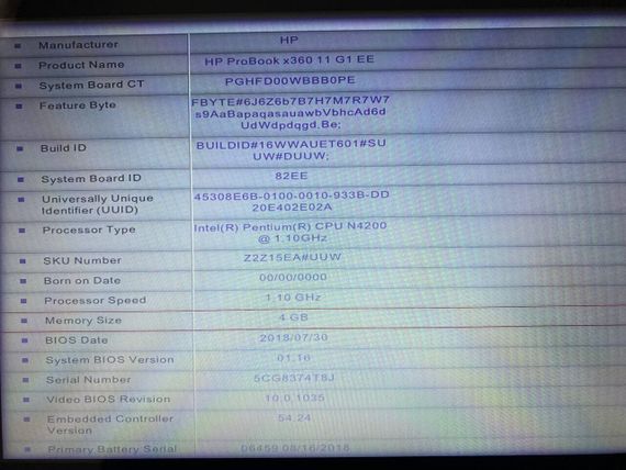 Нетбук-трансформер HP ProBook x360 11 G1 EE / 11.6" (1366x768) TN Touch / Intel Pentium N4200 (4 ядра по 1.1 - 2.5 GHz) / 4 GB DDR3 / 128 GB SSD / Intel HD Graphics 505 / WebCam / HDMI б/у | Зображення 6