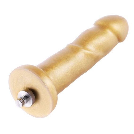 Золотий фалоімітатор Hismith 6.8″ Golden Silicone Dildo, система KlicLok sexstyle | Зображення 1