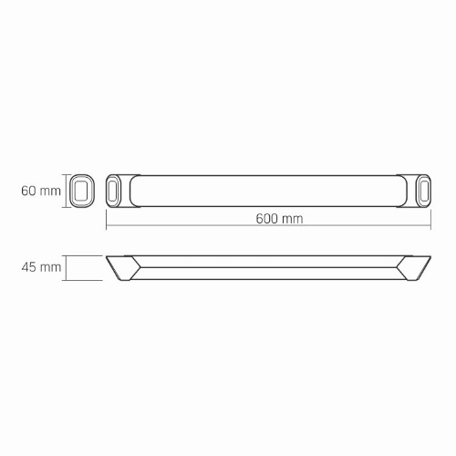 LED Світильник лінійний 36W 0,6м 5000К 220V VLE-BN-36065B Videx | Зображення 3