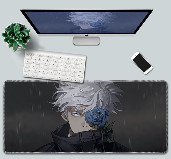 Ігрова поверхня для мишки з Аніме принтом "Магічна битва/Jujutsu Kaisen" Сатору Годжо 800*300*3 мм 0323