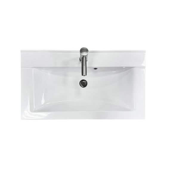 Раковина накладна Adamant QUANTO 80, прямокутна, сифоном Click-Clack + змішувач (4824296208201) | Зображення 3