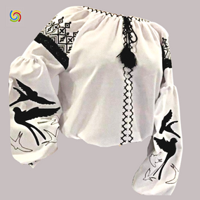 Рубашка Украинская вышиванка  329010 цвет белый размер XL/XXL