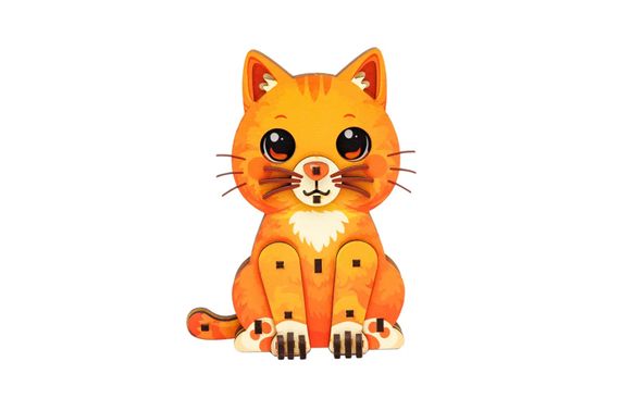 Конструктор дерев'яний Puz-00974" Turbo Cat" PuzzleOk | Зображення 4