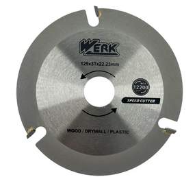 Диск відрізний универсальный по дереву для КШМ 125 x 3T x 22.23mm, WERK