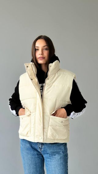 Жіноча жилетка молочна | Зображення 3