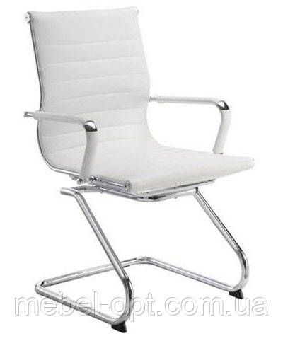 Офісне крісло Алабама Х білий, дизайн Ribbed EA від Charles and Ray Eames
