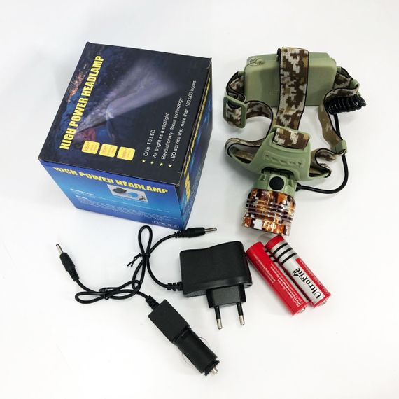 Світлодіодний ліхтар з кріпленням на голову, Ліхтар на лоб для промислових робіт, Головний ліхтарик HK-82