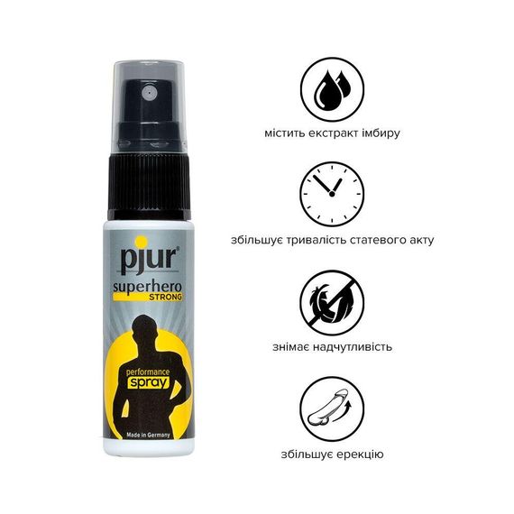 Пролонгуючий спрей pjur Superhero Strong Spray 20 мл | Зображення 1