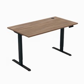 Стіл із електричним регулюванням висоти, одномоторний, з однією заглушкою, чорний каркас, 1400х700х718-1178 мм