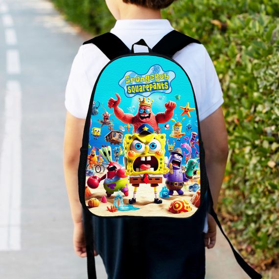 Рюкзак детский Губка Боб  34х27см,городской ранец для мальчика (00573)