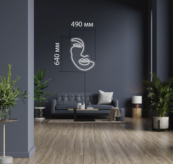 Неоновий світильник Обличчя 490х640 acr-n000021 | Зображення 1