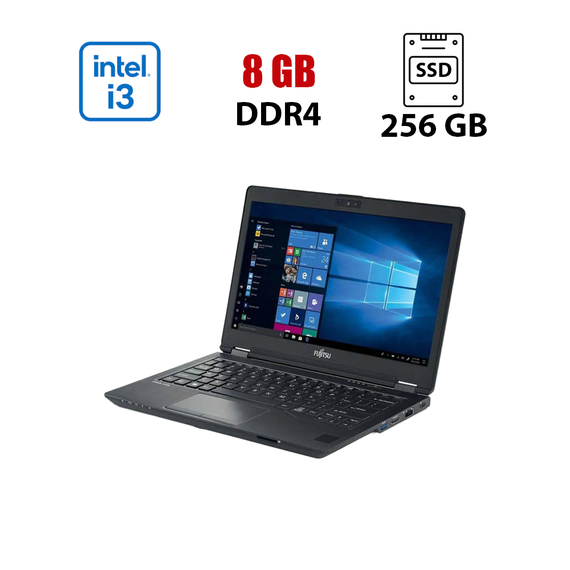 Нетбук Fujitsu Lifebook U729 / 12.5" (1920x1080) IPS / Intel Core i3-8130U (2 (4) ядра по 2.2 - 3.4 GHz) / 8 GB DDR4 / 256 GB SSD M.2 / Intel UHD Graphics 620 / WebCam б/у