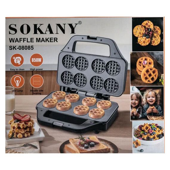 Вафельница Sokany для круглых вафель 850 Вт SK-08085 | Зображення 8