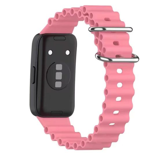 Ремінець Primo Ocean силіконовий для смарт-годинника Huawei Band 10 / Band 9 / Band 8 - Pink | Зображення 2