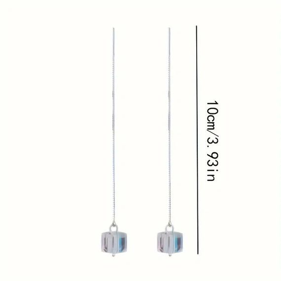 Серьги Liresmina Jewelry модные золотистые серьги протяжки Звездочки 8.5 см | Зображення 1