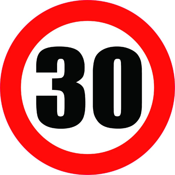Наклейка для авто 30 км 30х30 см (sv1548)
