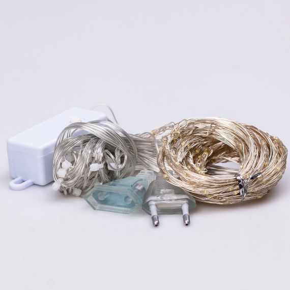 Гирлянда штора светодиодная GarlandoPro 200LED Роса 3х3м 8 режимов 10 нитей гирлянда роса на ёлке 173305ML | Зображення 8