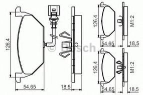 Колодка гальм. диск. AUDI A3, SEAT, SKODA, VW передн. (вир-во Bosch) BOSCH 0986495213 на VW VENTO V универсал (1K5)