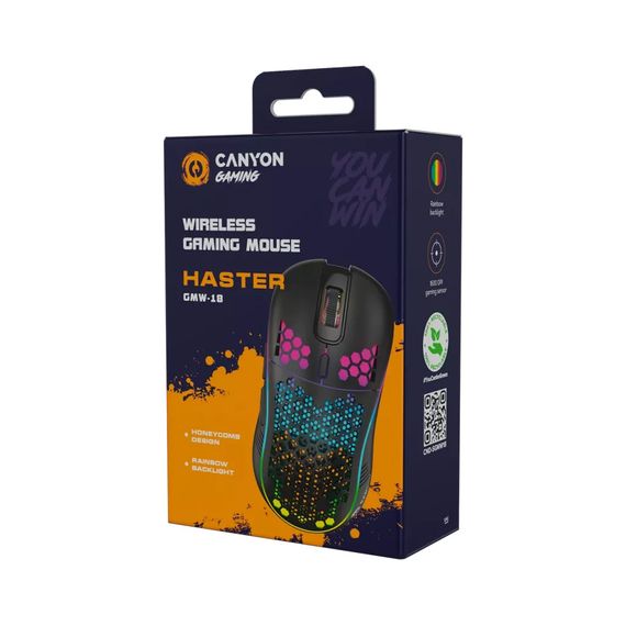 Мишка Canyon Haster GMW-18 Wireless Black (CND-SGMW18) | Зображення 5