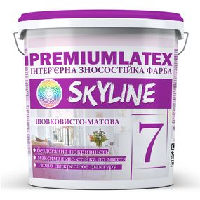 Фарба зносостійка шовковисто-матова Premiumlatex 7 Skyline 1,2 кг