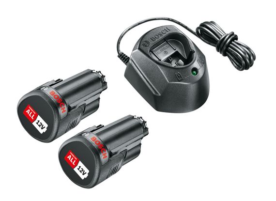 Набір акумуляторів + зарядний пристрій Bosch 12В, 2х 1.5Ач, ЗУ GAL 1210 CV (1.600.A01.L3E)