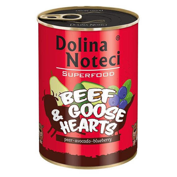 Dolina Noteci Superfood консерва для собак 400 г (говяжьи и гусиные сердца)