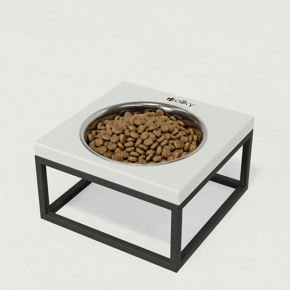 Миска на подставке для кошек и средних собак Hollky Base Solo M (1 × 0,8 л) Solo M-212110-GRWH