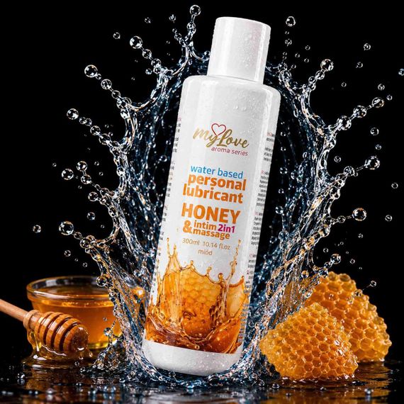 2в1 лубрикант та масажний гель - MyLove Aroma Series Intim&Massage Honey, 300 мл Sex Aura | Зображення 1