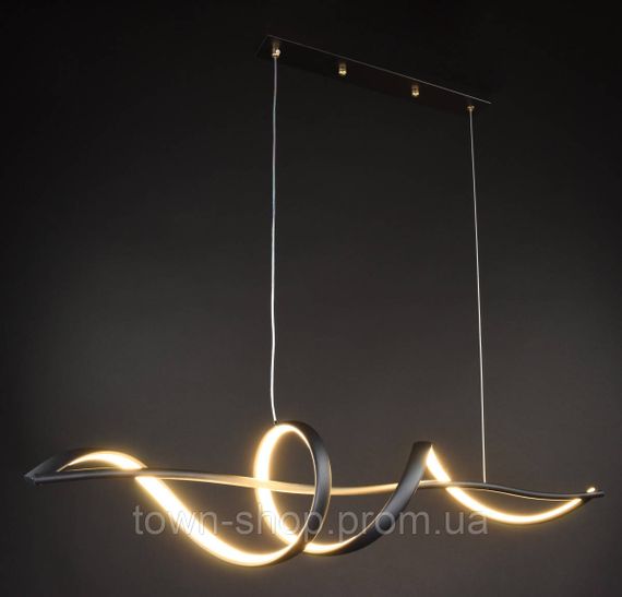 Люстра потолочная LED H26L-1000-bk Черный 30-140х20х100 см. | Зображення 1