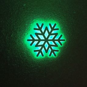 Панно декоративная картина на стену Снежинка LED 16 цветов пульт 400x400 acr-p000210