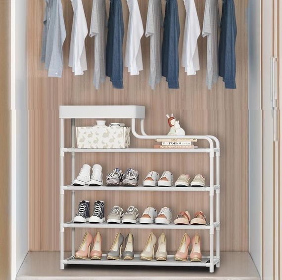 Напольный стеллаж для обуви CLOTHES RACK ∙ Полка - органайзер в прихожую для хранения обуви | Зображення 5