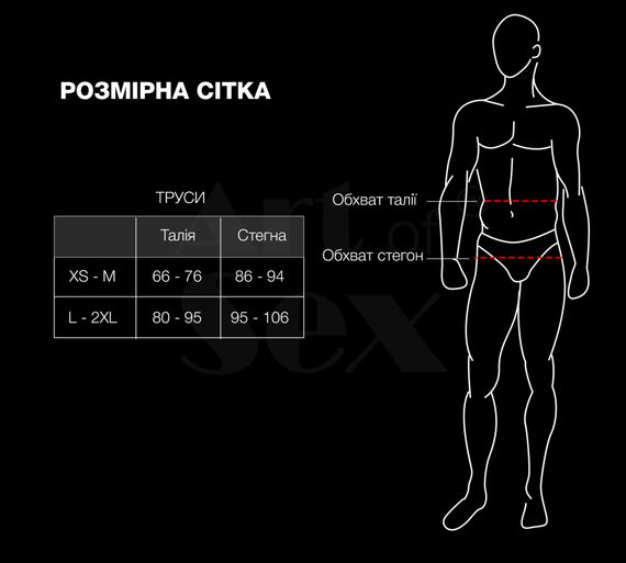 Чоловічі труси з сітки Art of Sex — Demir, колір чорний, розмір L–2XL | Зображення 3