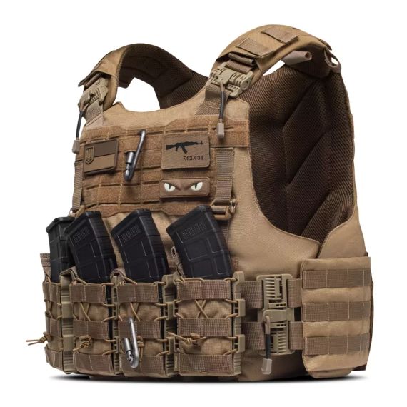 Плитоноска IBV Ukrarmor аналог IOTV, бронежилет-носій Cordura 1000 MOLLE, військова плитоноска ЗСУ, страйкбол, колір Койот