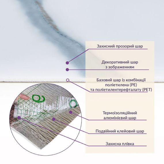 Самоклеюча стінова PET плитка у рулоні 600*3000*2mm SW-00001690 | Зображення 4