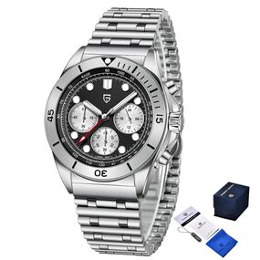 Годинник P2agani Design PD-1705-1 Silver-Black Steel